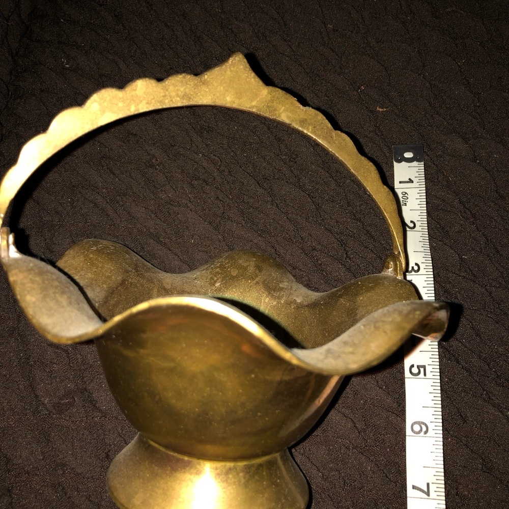 Antique Brass Decorative Basket